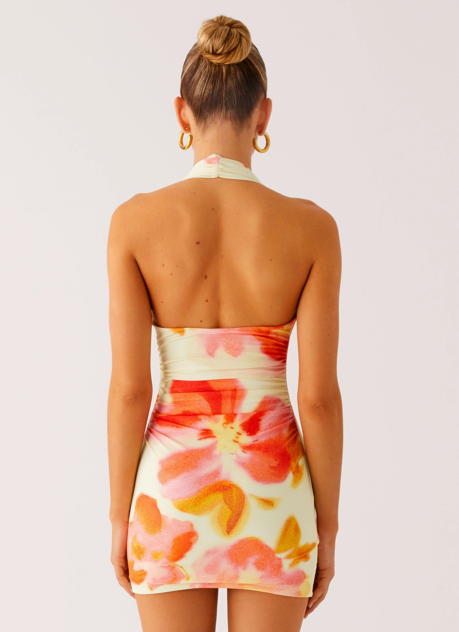 Halter-Neck City Essential Know You Better Mini Dress - Mimosa Blossom