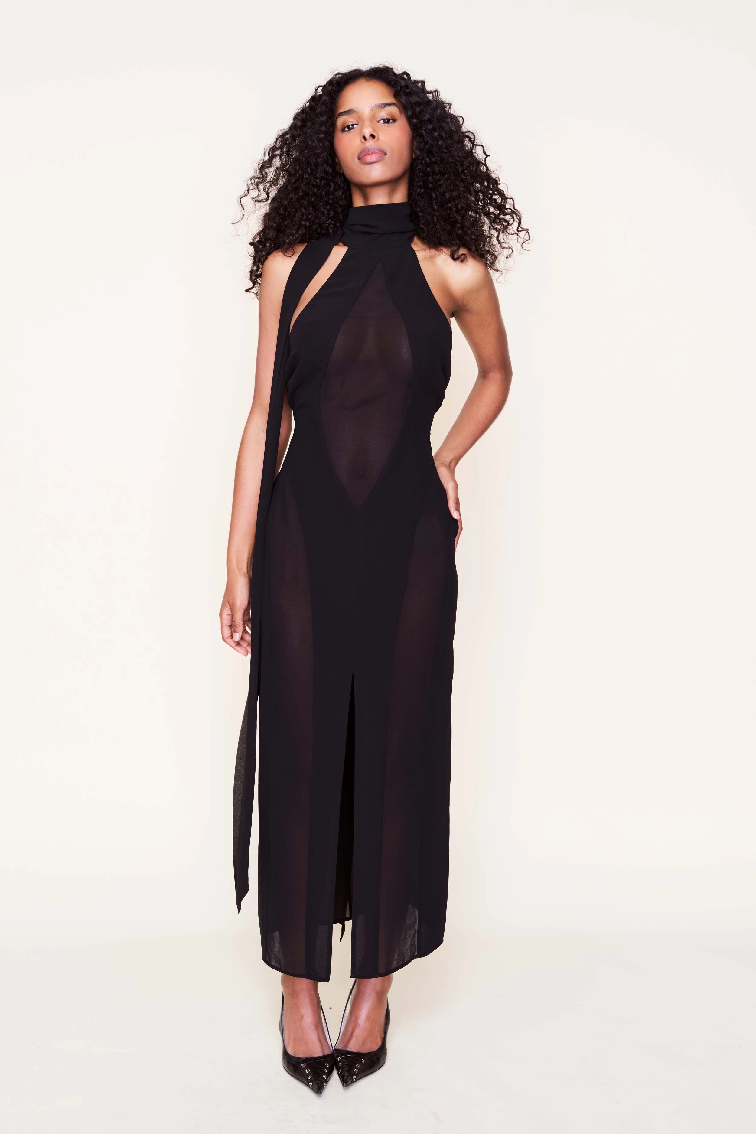 Smart Blend Fashion Forward Koemi Sheer Panel Dress