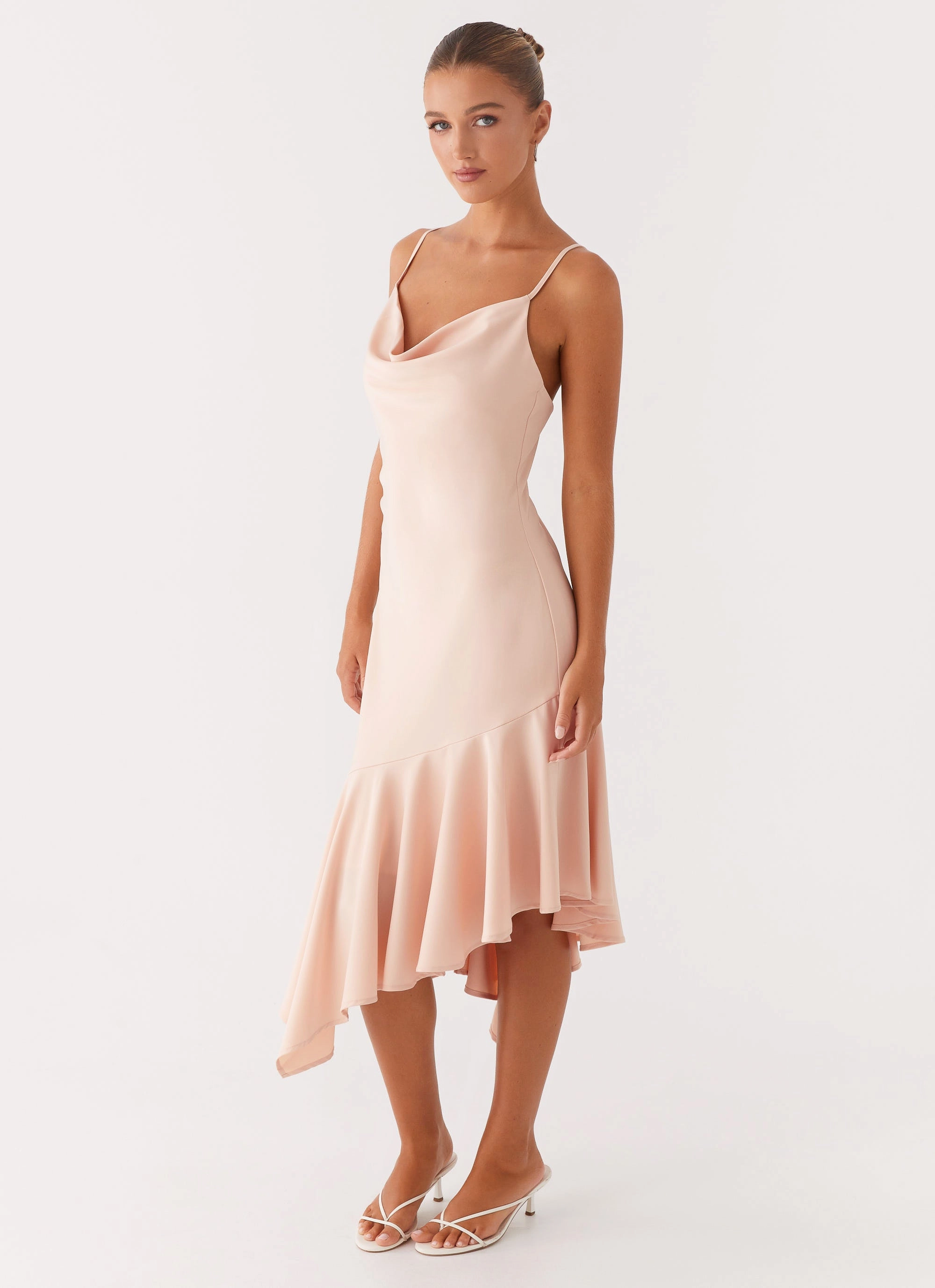 Celebrity-Inspired All Season Korby Midi Dress - Pink