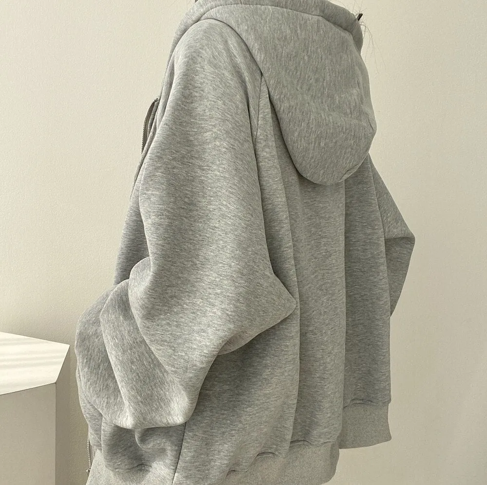 Korean Style 3 Color Loose Fit Pocket Hoodie