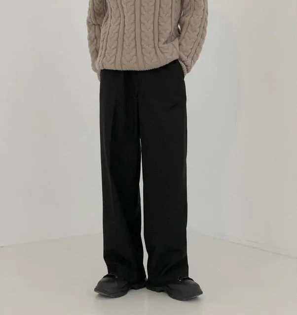 [Korean Style] 3 Colors Casual Wide Trousers