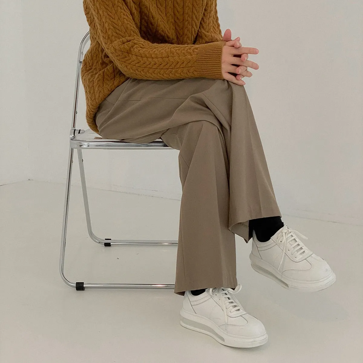 [Korean Style] 3 Colors Casual Wide Trousers