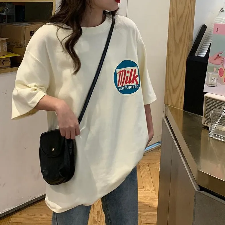 [Korean Style] Bottia Oversized Print T-Shirt
