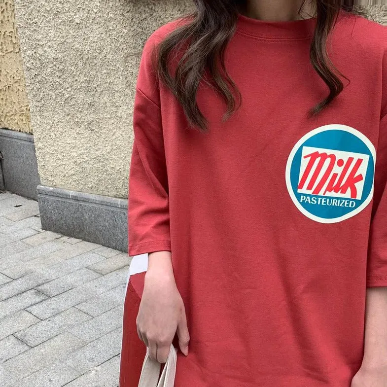 [Korean Style] Bottia Oversized Print T-Shirt