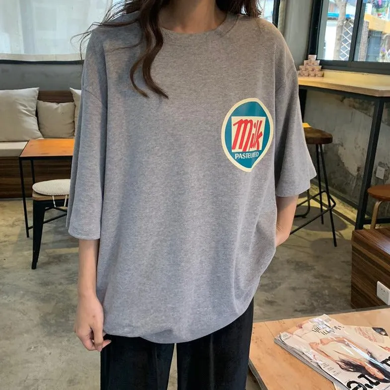 [Korean Style] Bottia Oversized Print T-Shirt