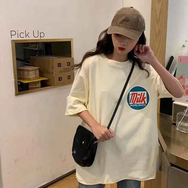[Korean Style] Bottia Oversized Print T-Shirt