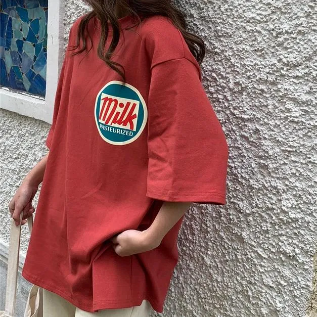 [Korean Style] Bottia Oversized Print T-Shirt
