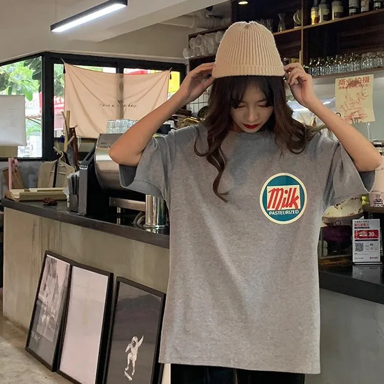 [Korean Style] Bottia Oversized Print T-Shirt