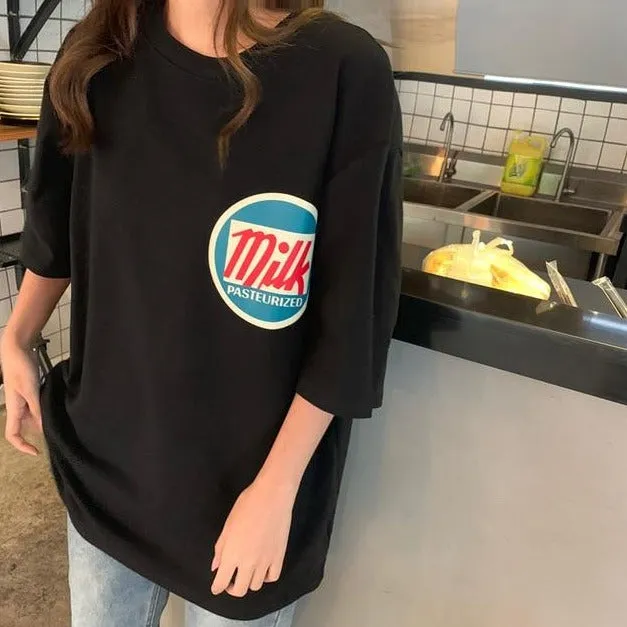 [Korean Style] Bottia Oversized Print T-Shirt