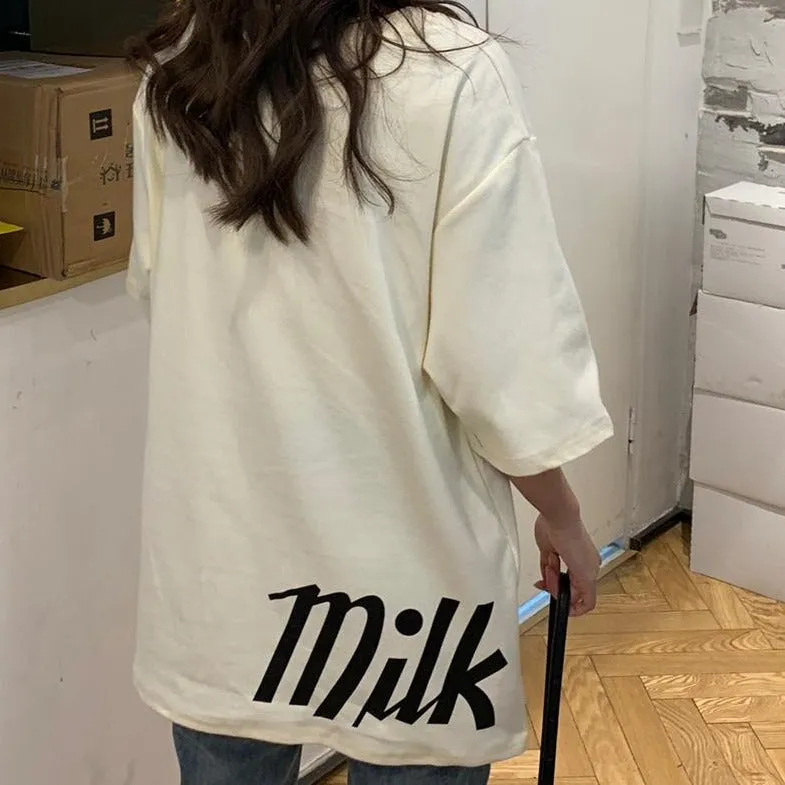[Korean Style] Bottia Oversized Print T-Shirt
