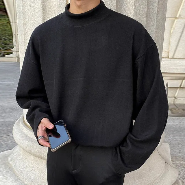 [Korean Style] Divo Cotton Oversized Turtleneck Sweatshirts
