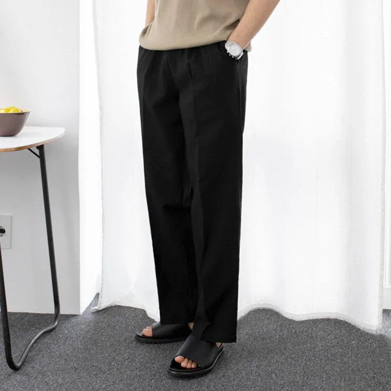 [Korean Style] Drawstring Oversized Linen Pants