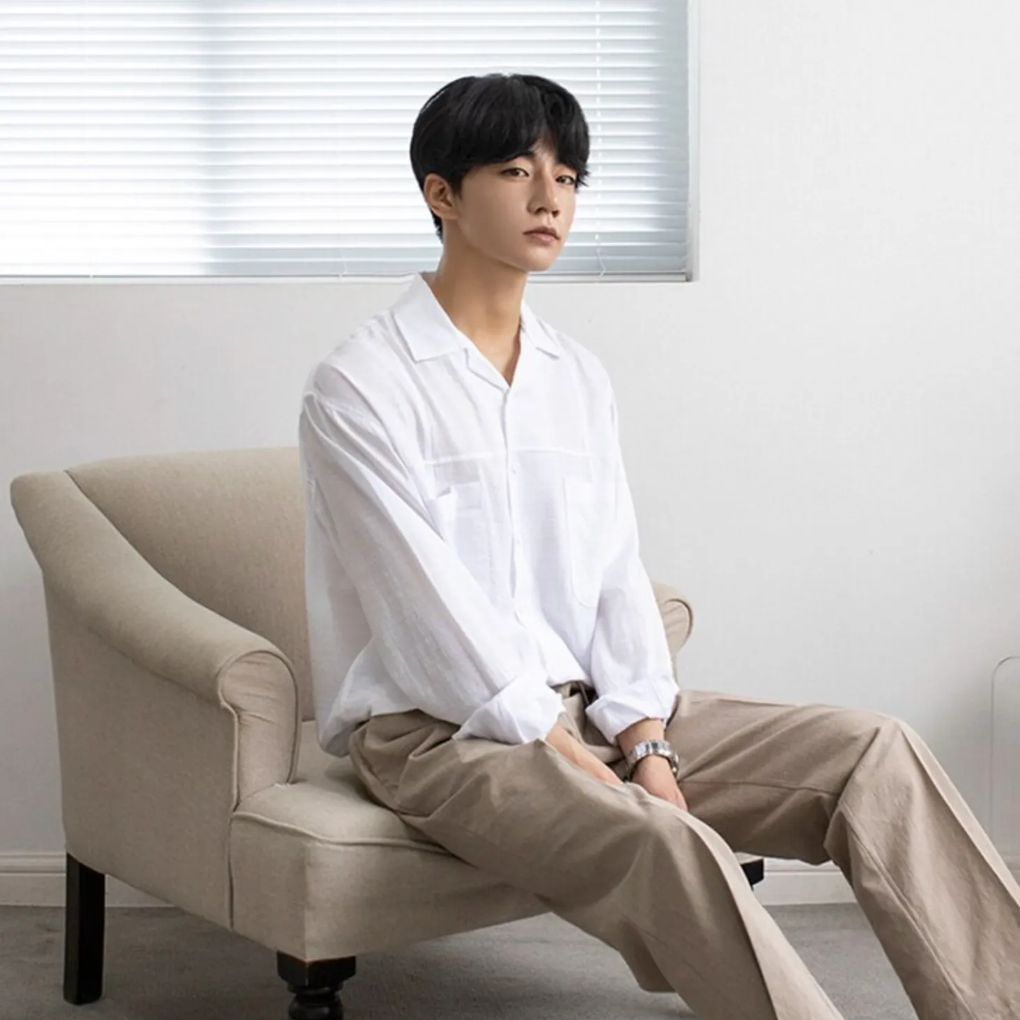 [Korean Style] Drawstring Oversized Linen Pants