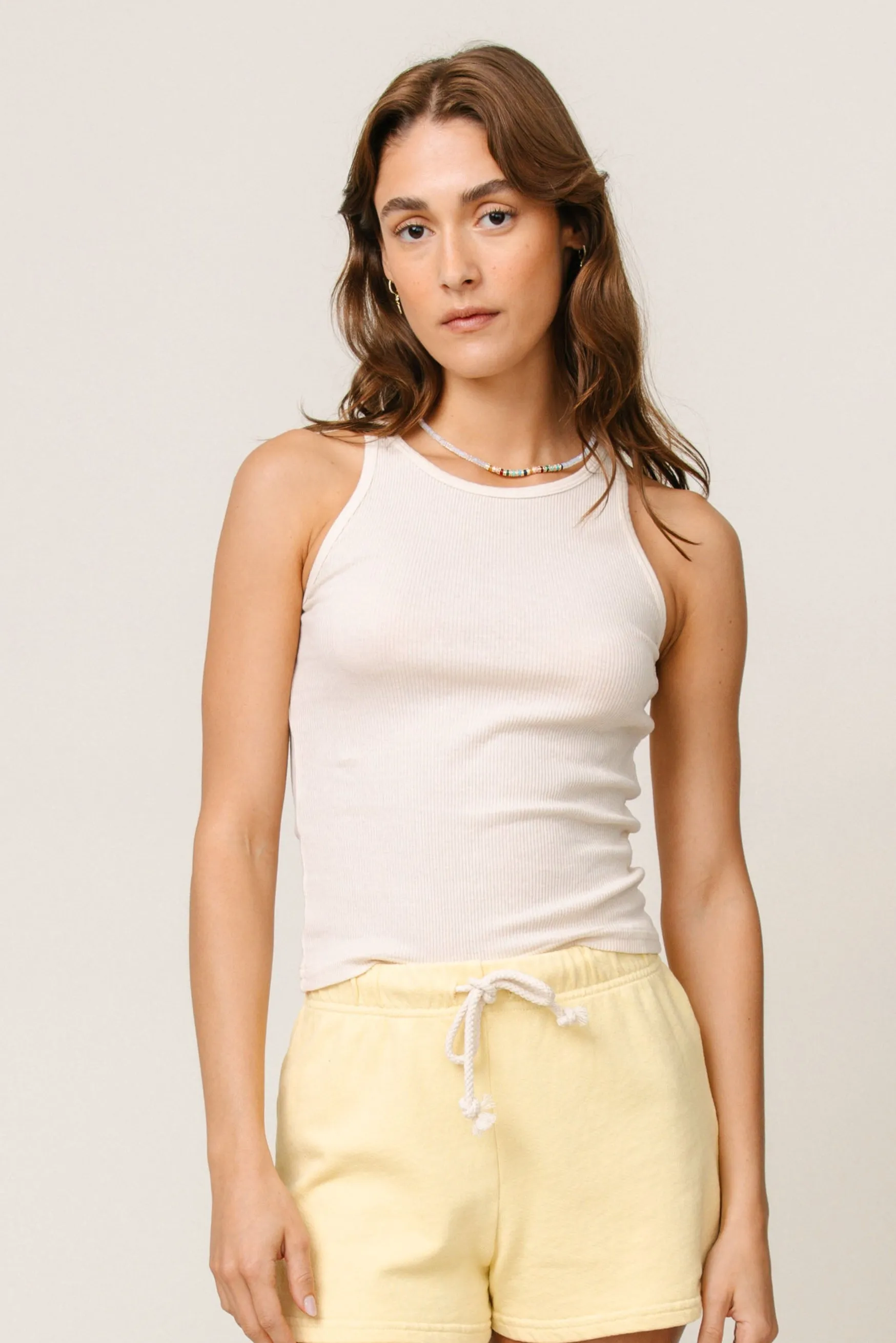 RibbedTrim Kravitz High Neck Rib Tank
