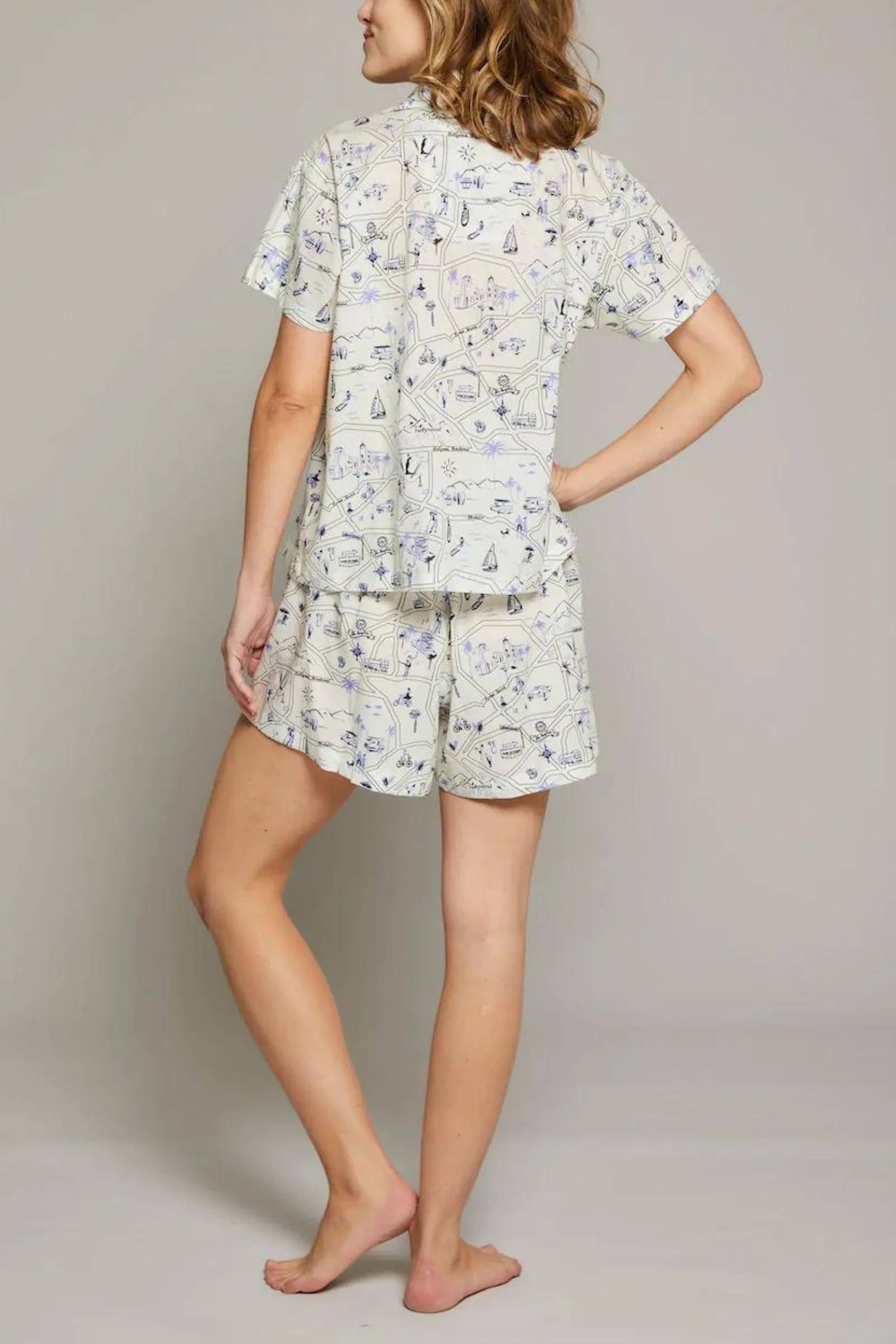 LA Apoline Short Sleeve Short PJ Set