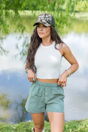 slim fit LA Basic Crop - Cream
