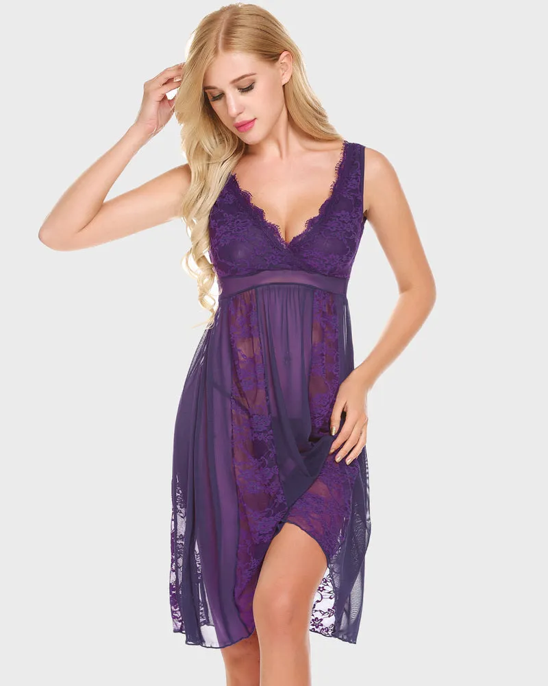 Lace Chemise Lingerie Nighty