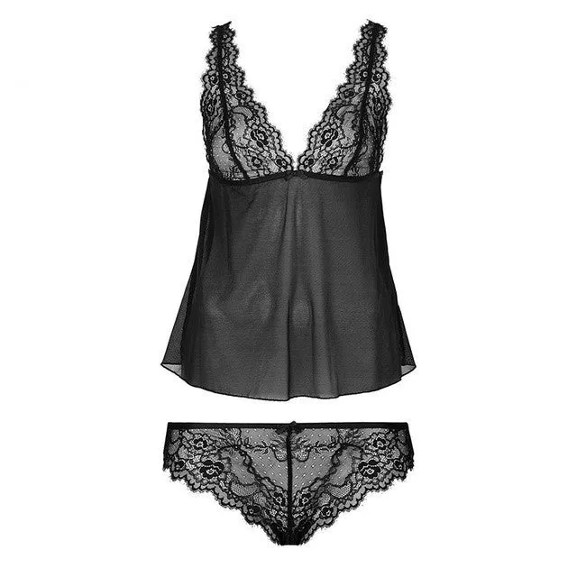 Lace Set Of Women's Nightwear