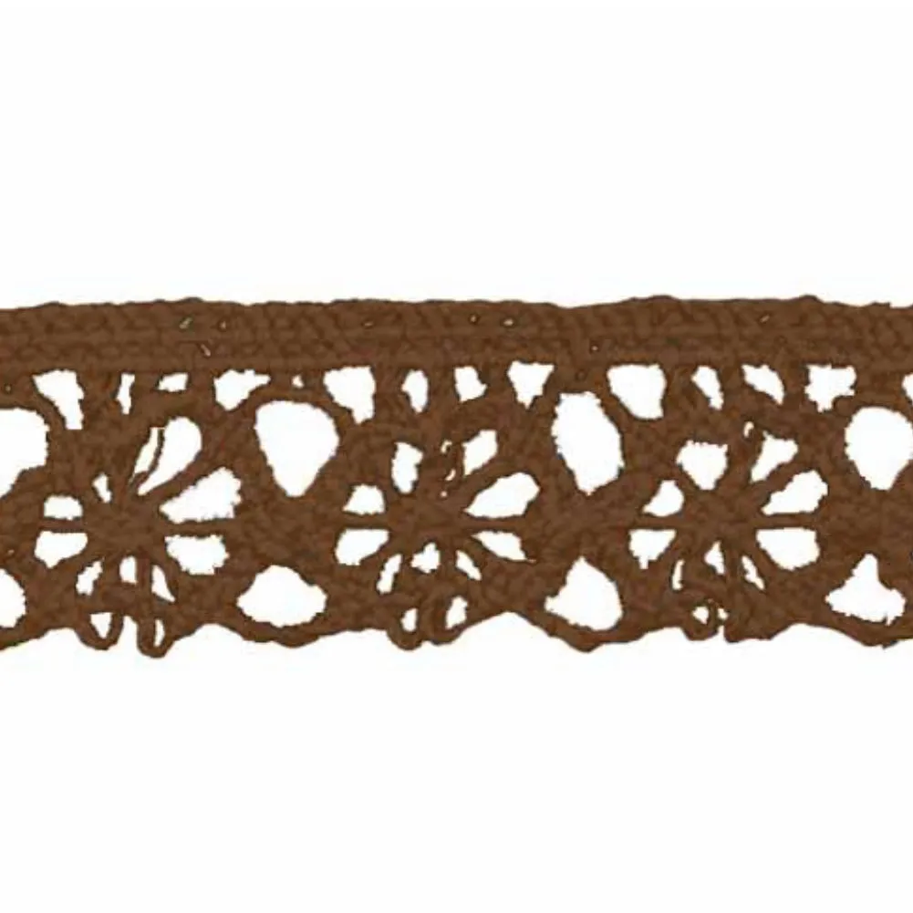 Lace Trim - 15mm - By the Yard - Brown
