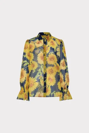 SeamFreeShoulder Lacey Sunflower Blouse