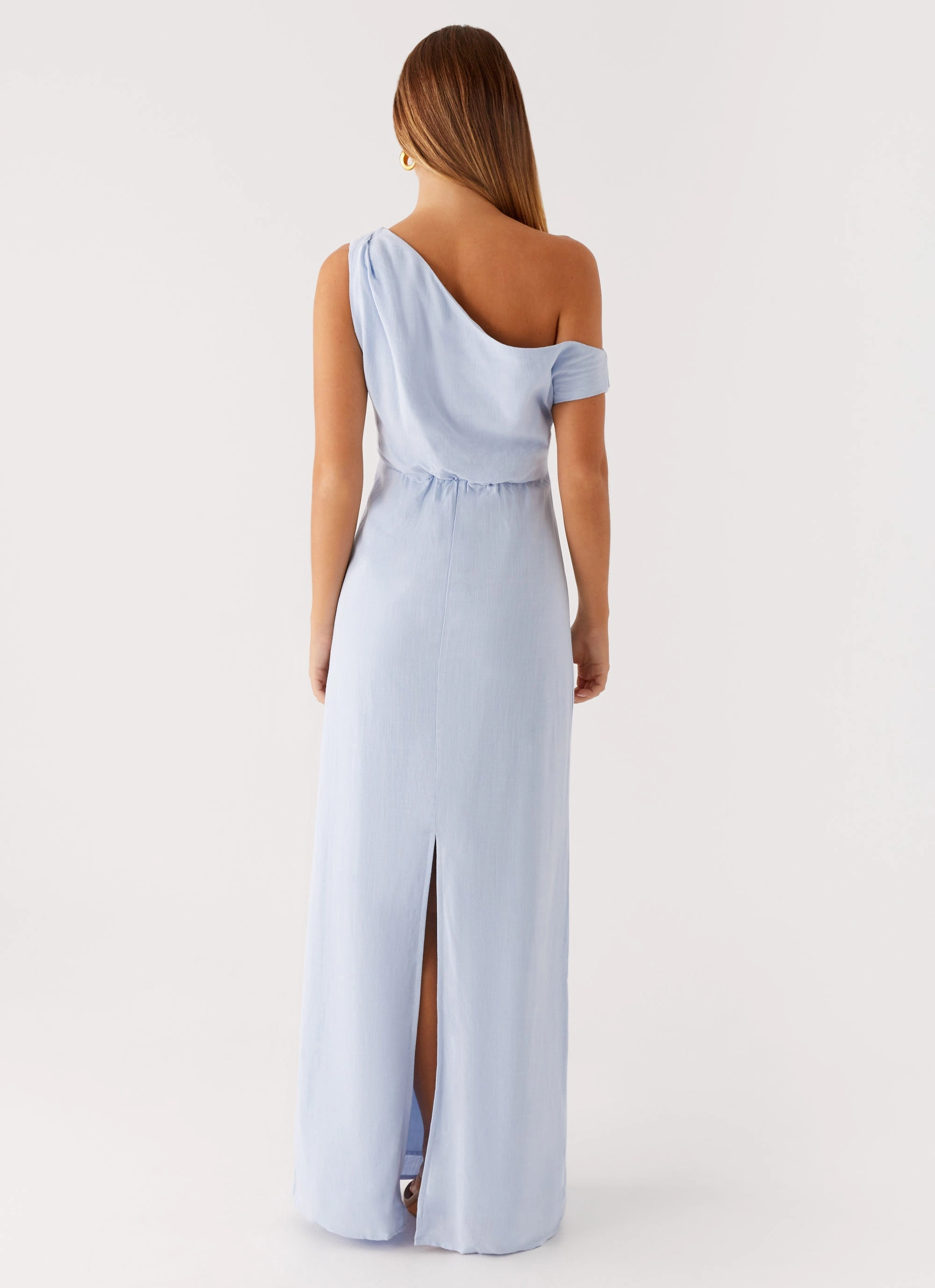 Lady Love Linen Maxi Dress - Blue Lightweight Emerging-Brand