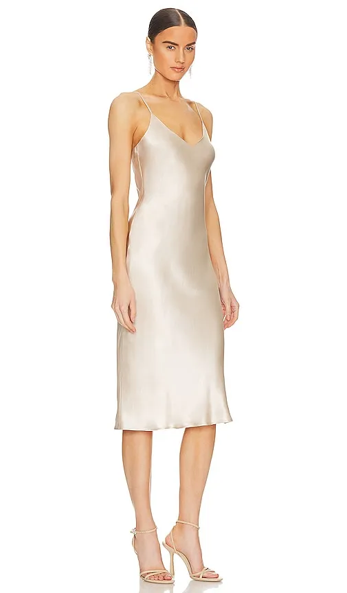 L'AGENCE Jodie Slip Dress in Ivory