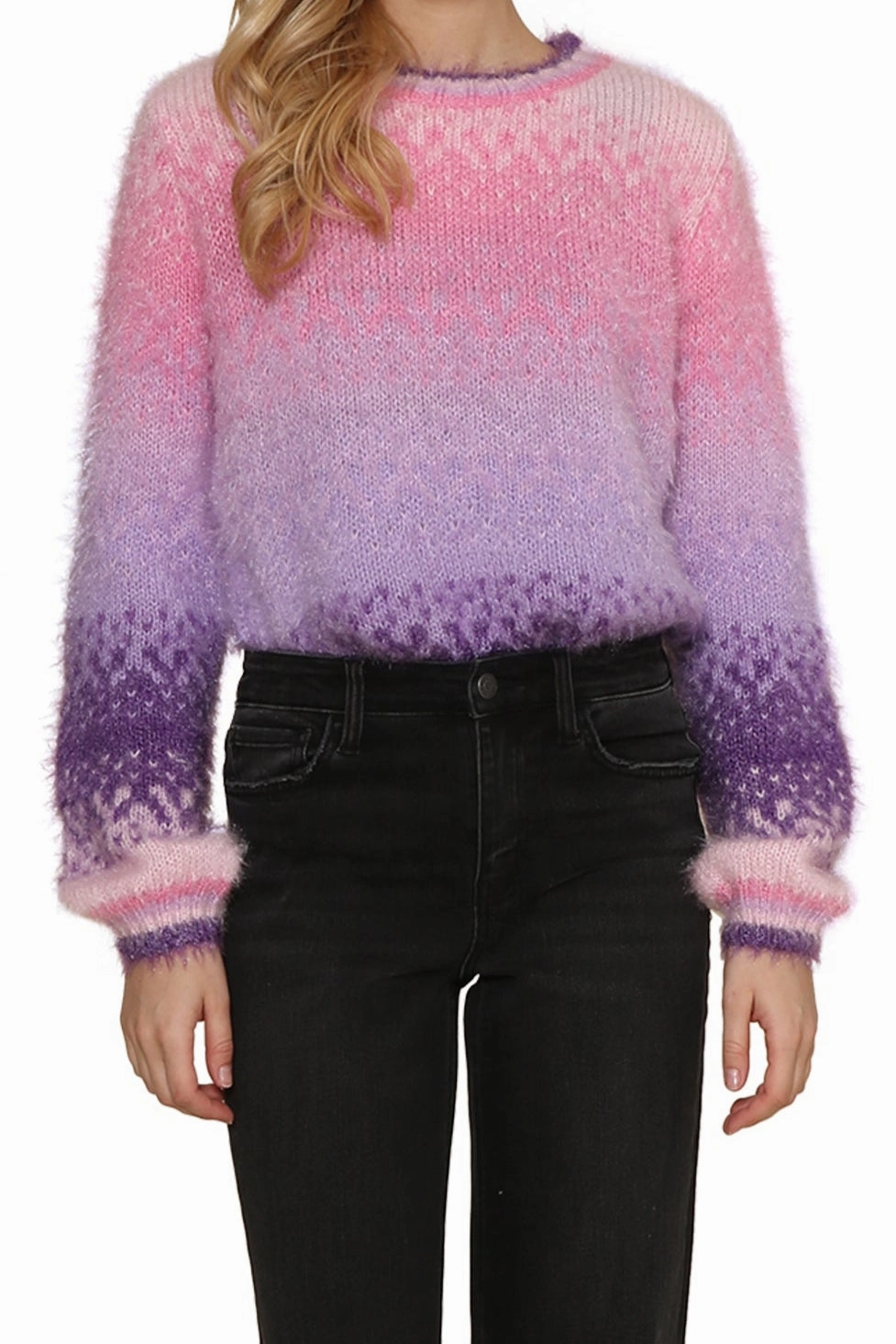 Garment Dye Process Carmine Sweater