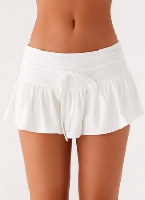 Daily Favorite Chic Appeal Landon Mini Skort - White