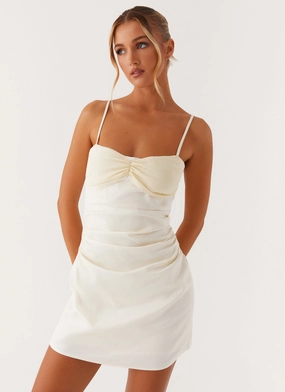 Last Summer Mini Dress - Ivory Gentle Flow High End Quality