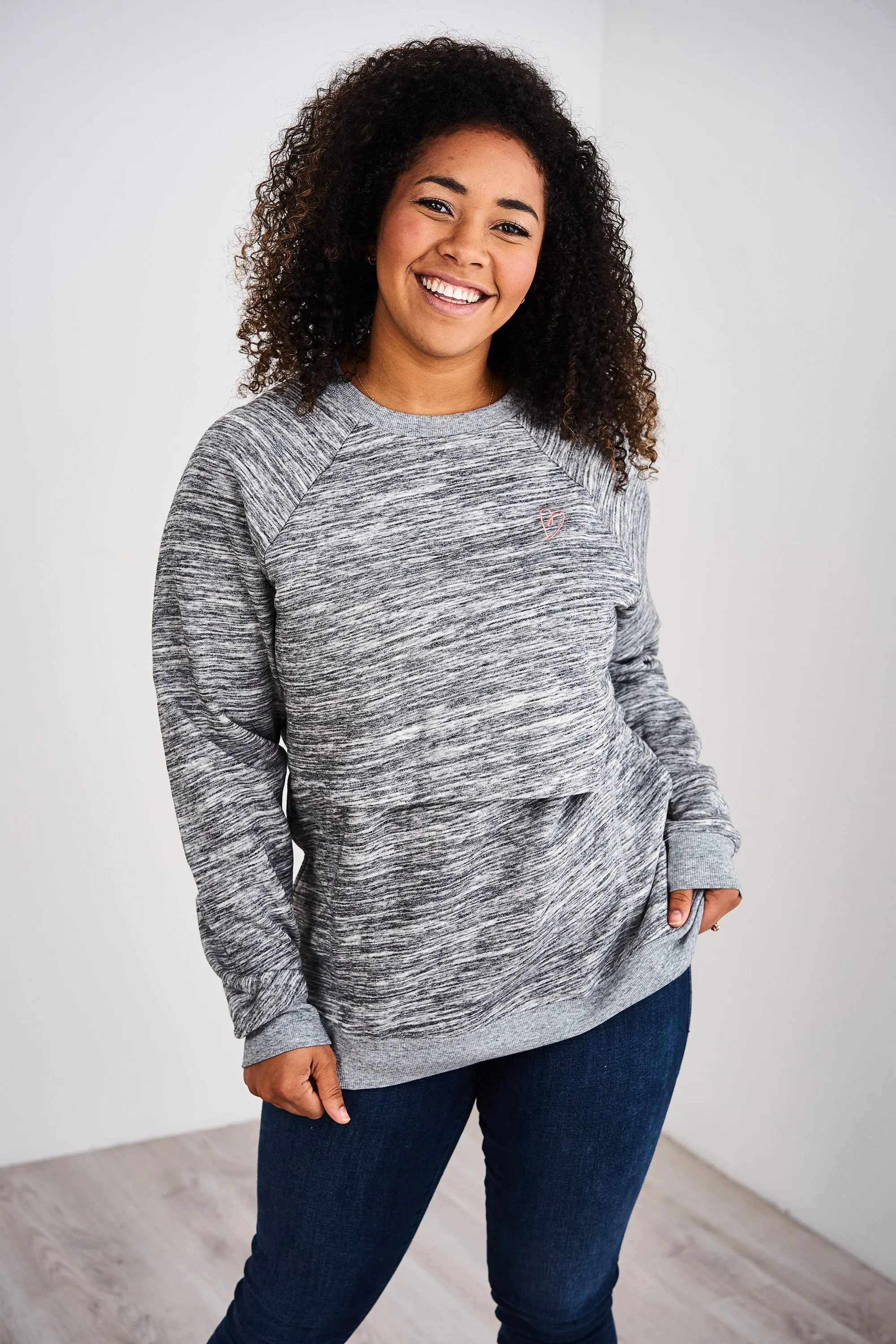 Latched Mama Embroidered Snuggle-Up Nursing Sweatshirt