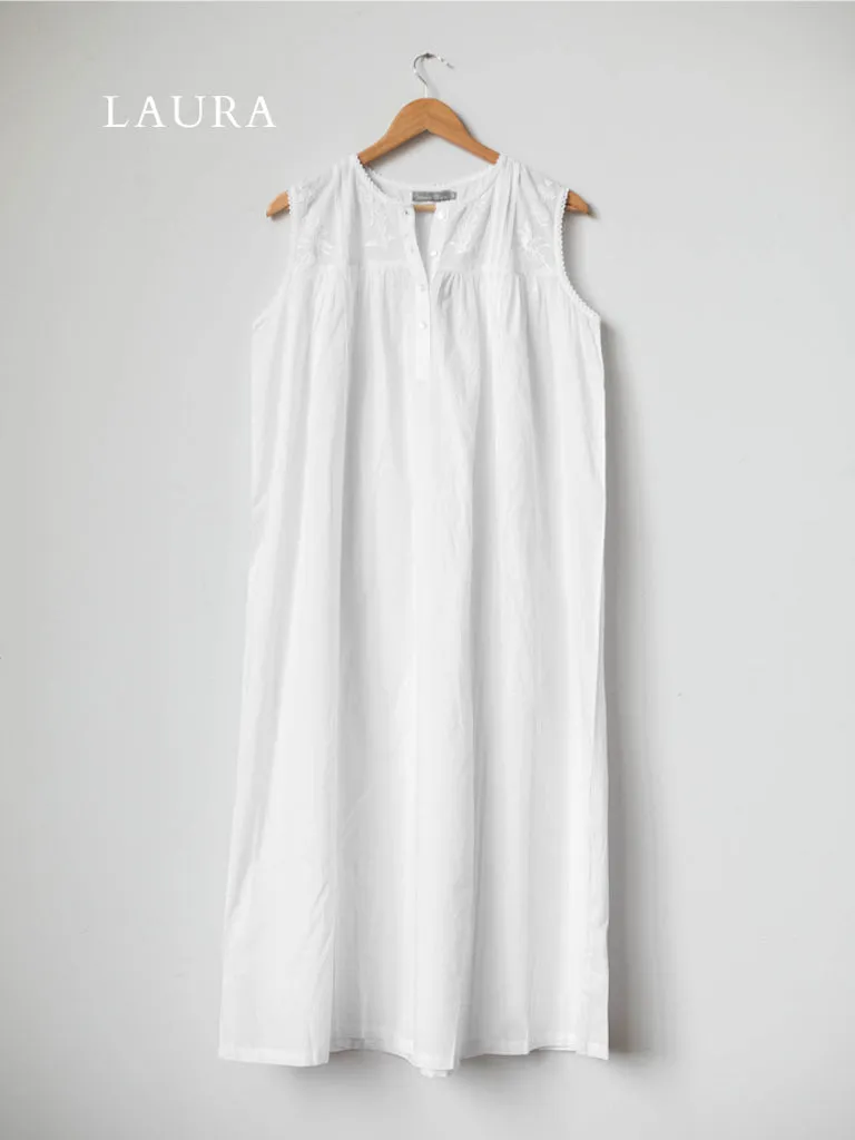 Laura White Nightgowns