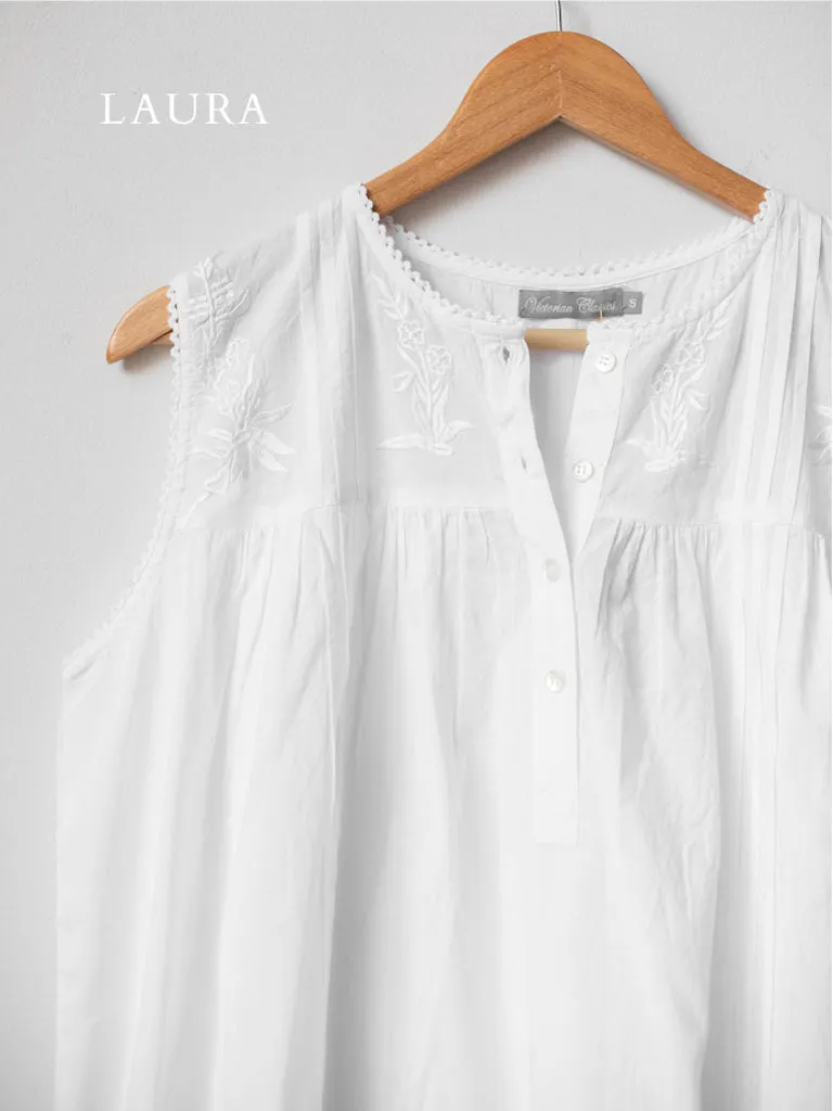 Laura White Nightgowns