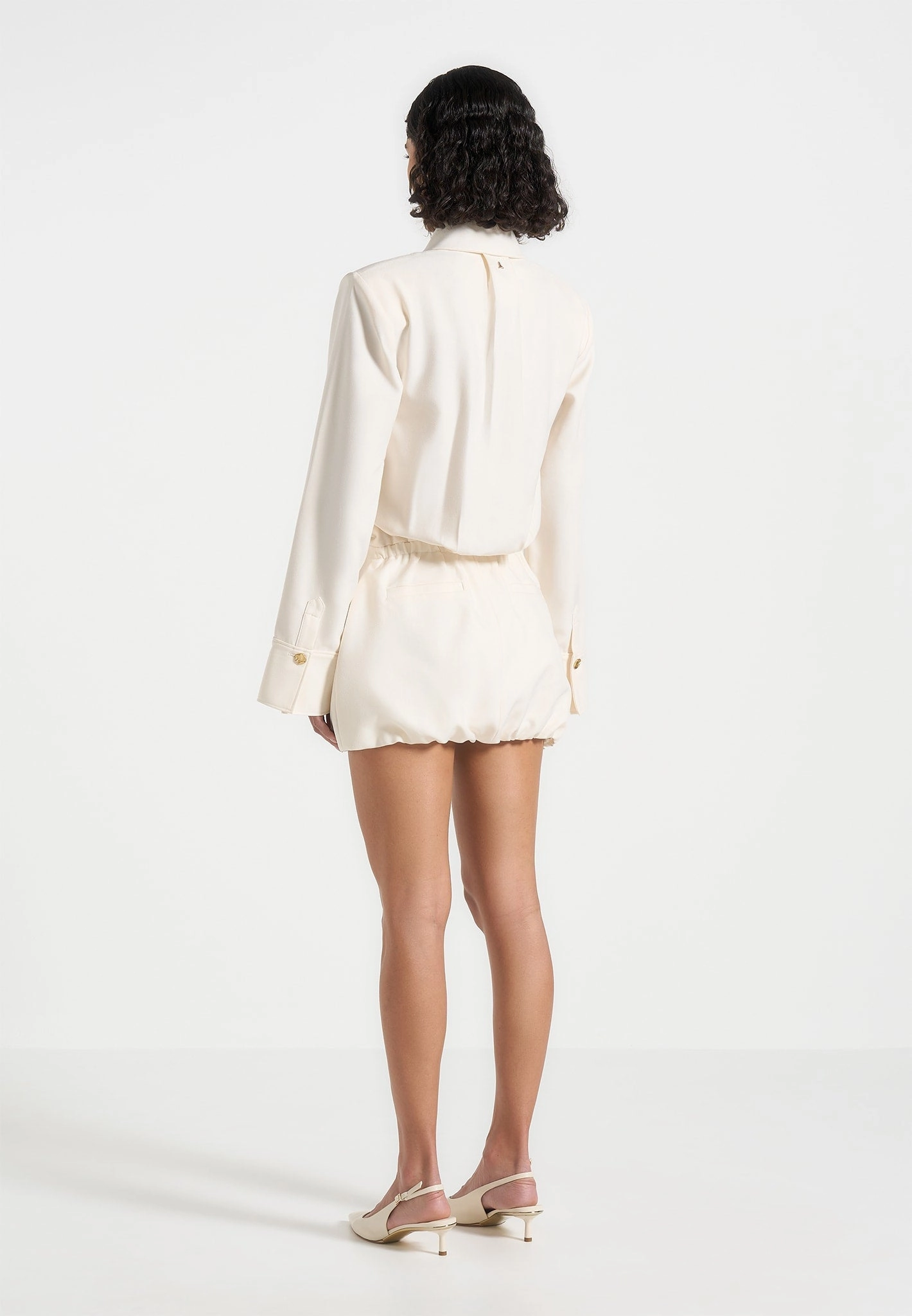 Smile Soft Laure - Cargo Shirt Mini Dress - Cream