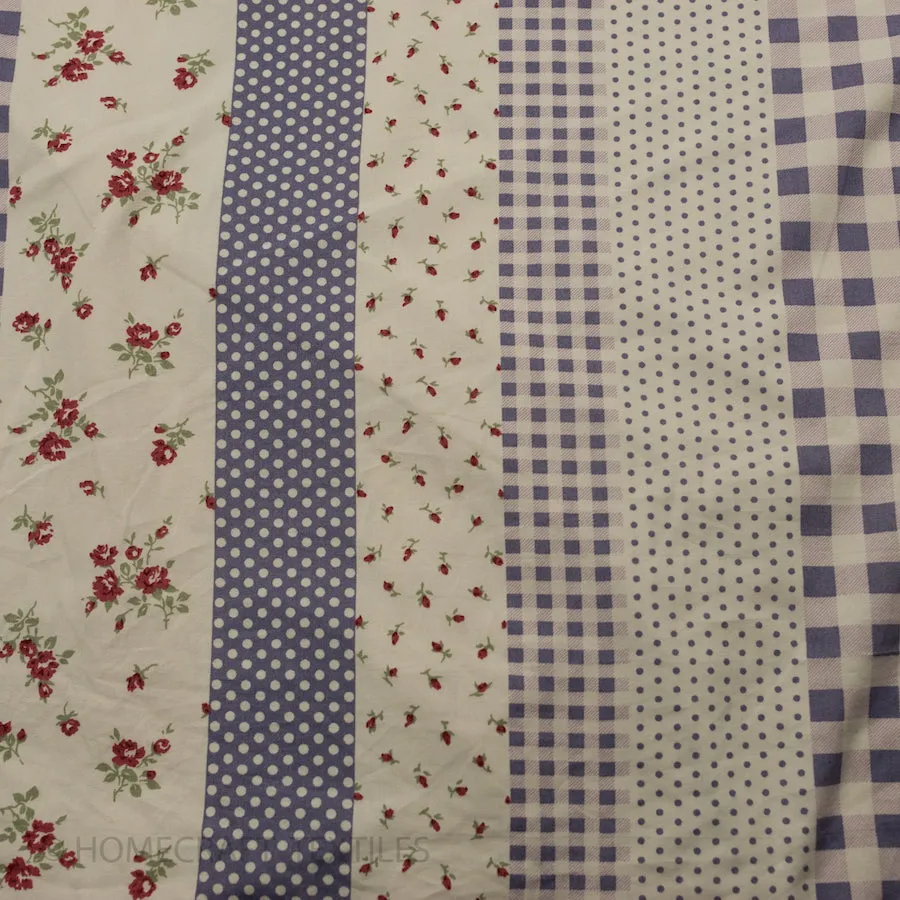 Lavender Patchwork Stripe Cotton Print