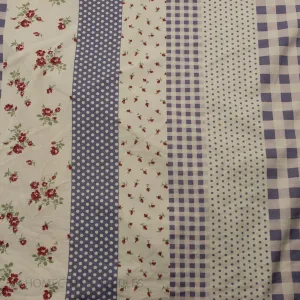 Lavender Patchwork Stripe Cotton Print
