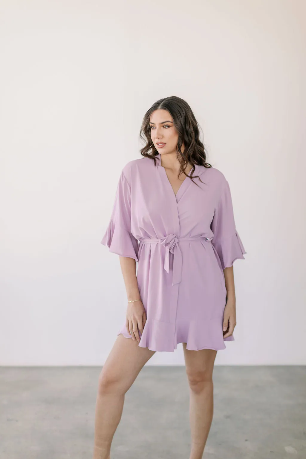 Lavender Ruffle Robe