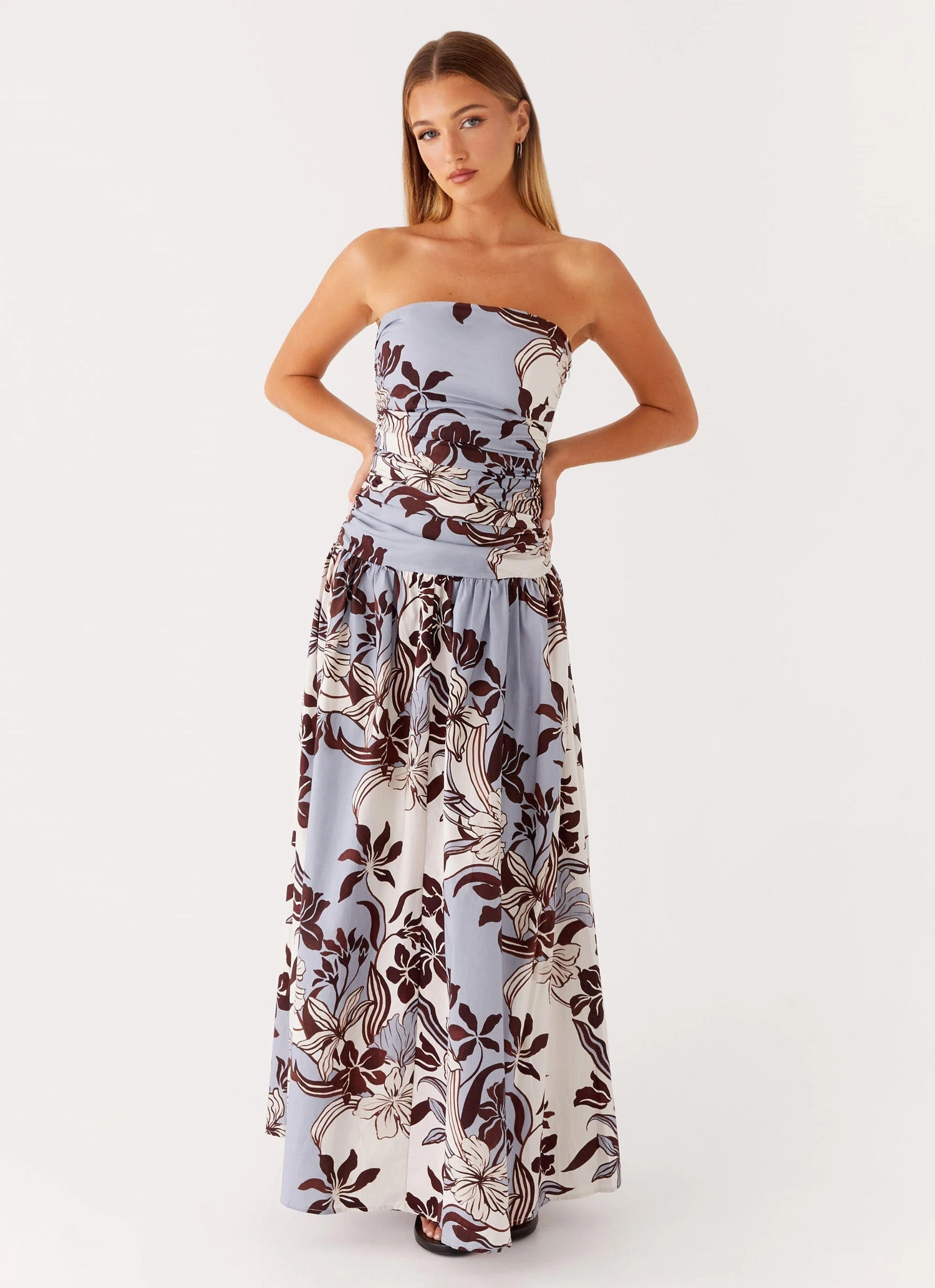 All-day style Carmel Maxi Dress - Bluewood Blossom