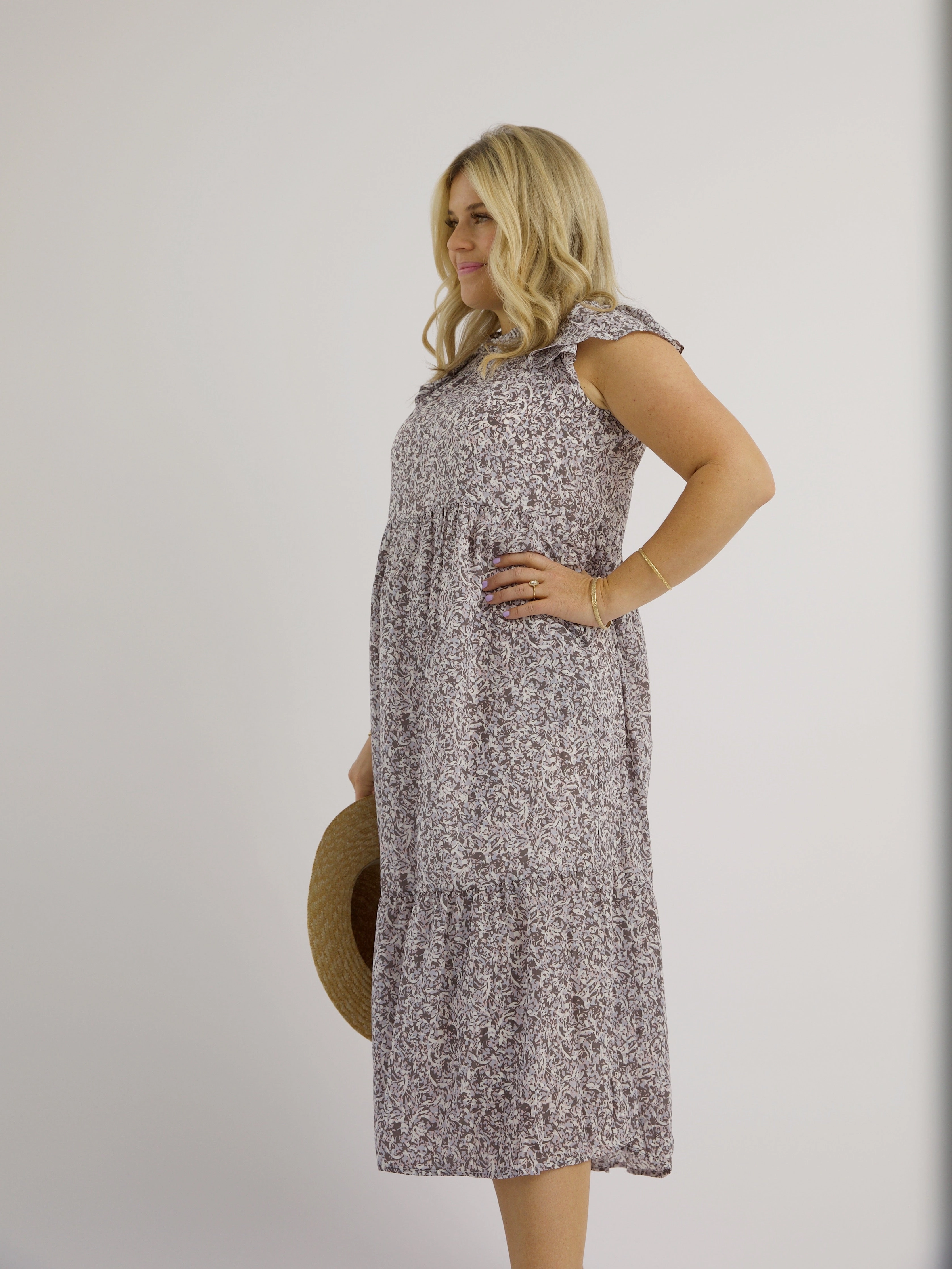 Timeless Trend Lavender Ruffle Dress