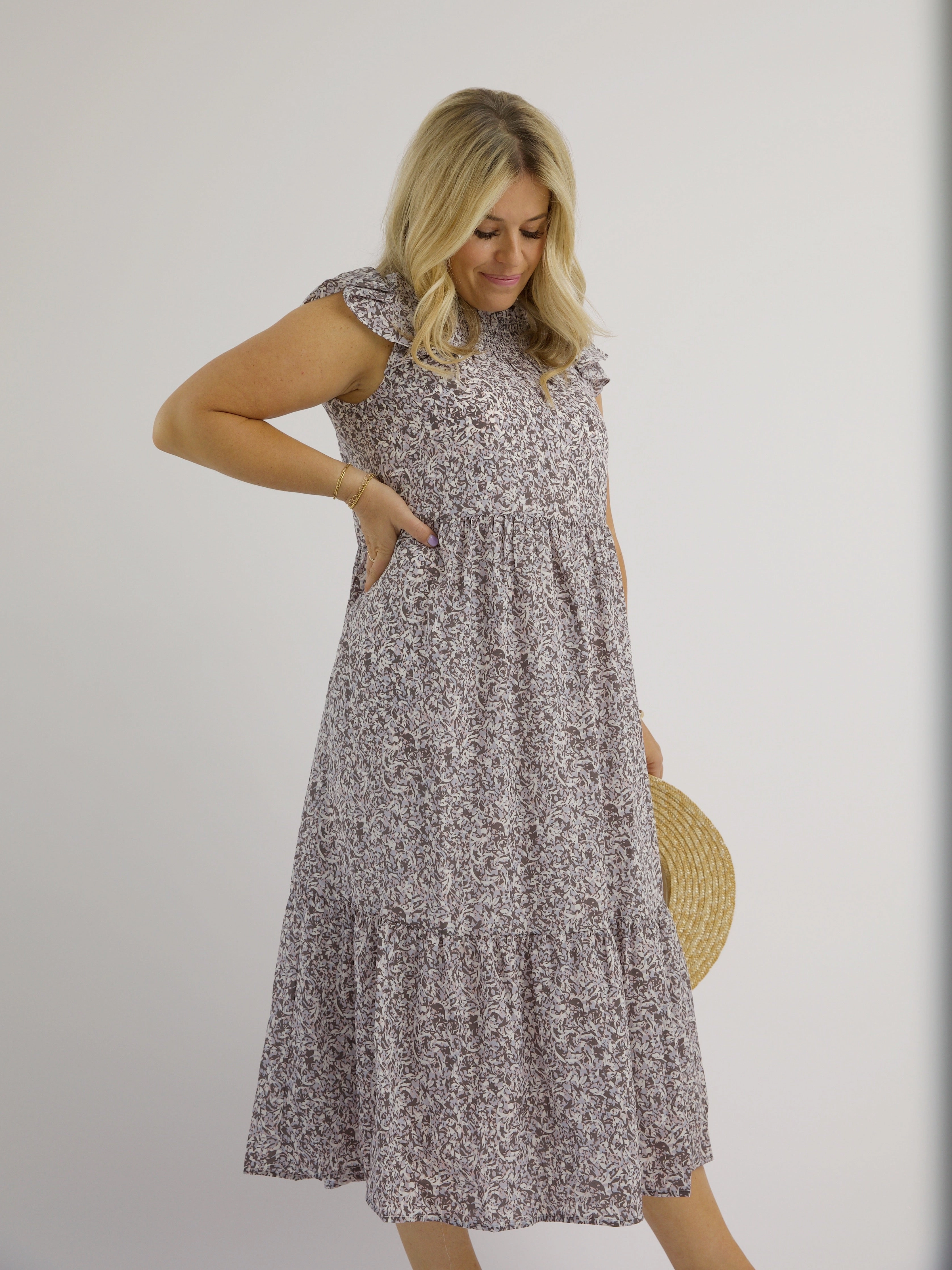 Lavender Ruffle Dress All-Occasion Wear Unique Cut