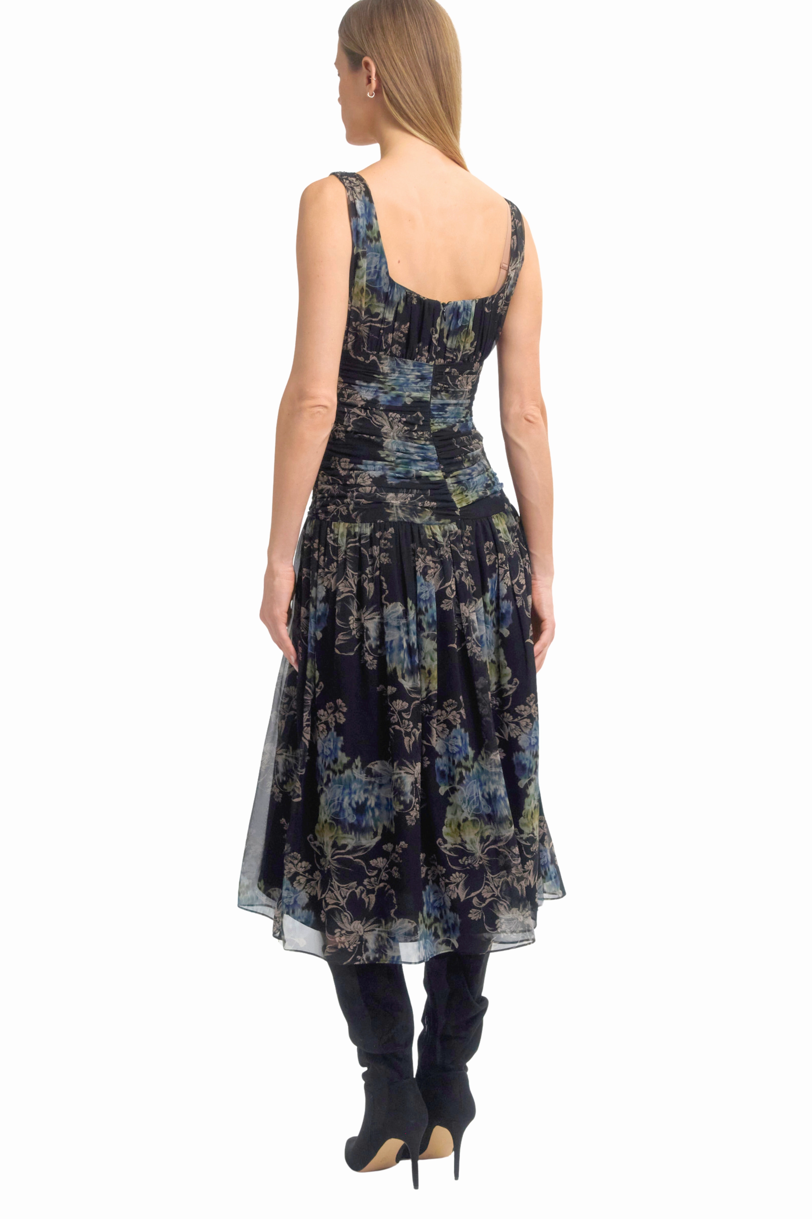 Smooth Layers Shirred Dress