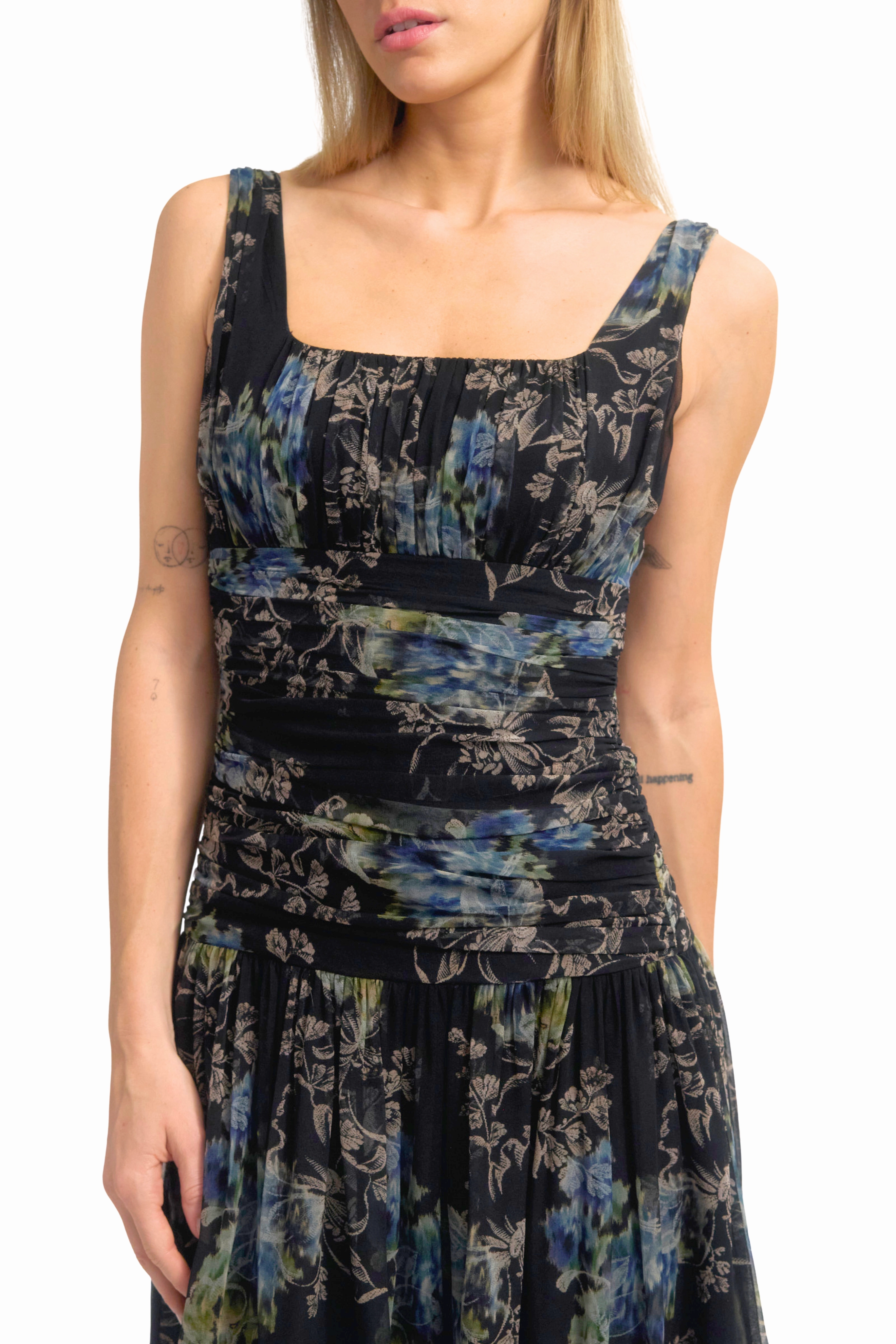 Chic formal attire Cool Layers Shirred Dress