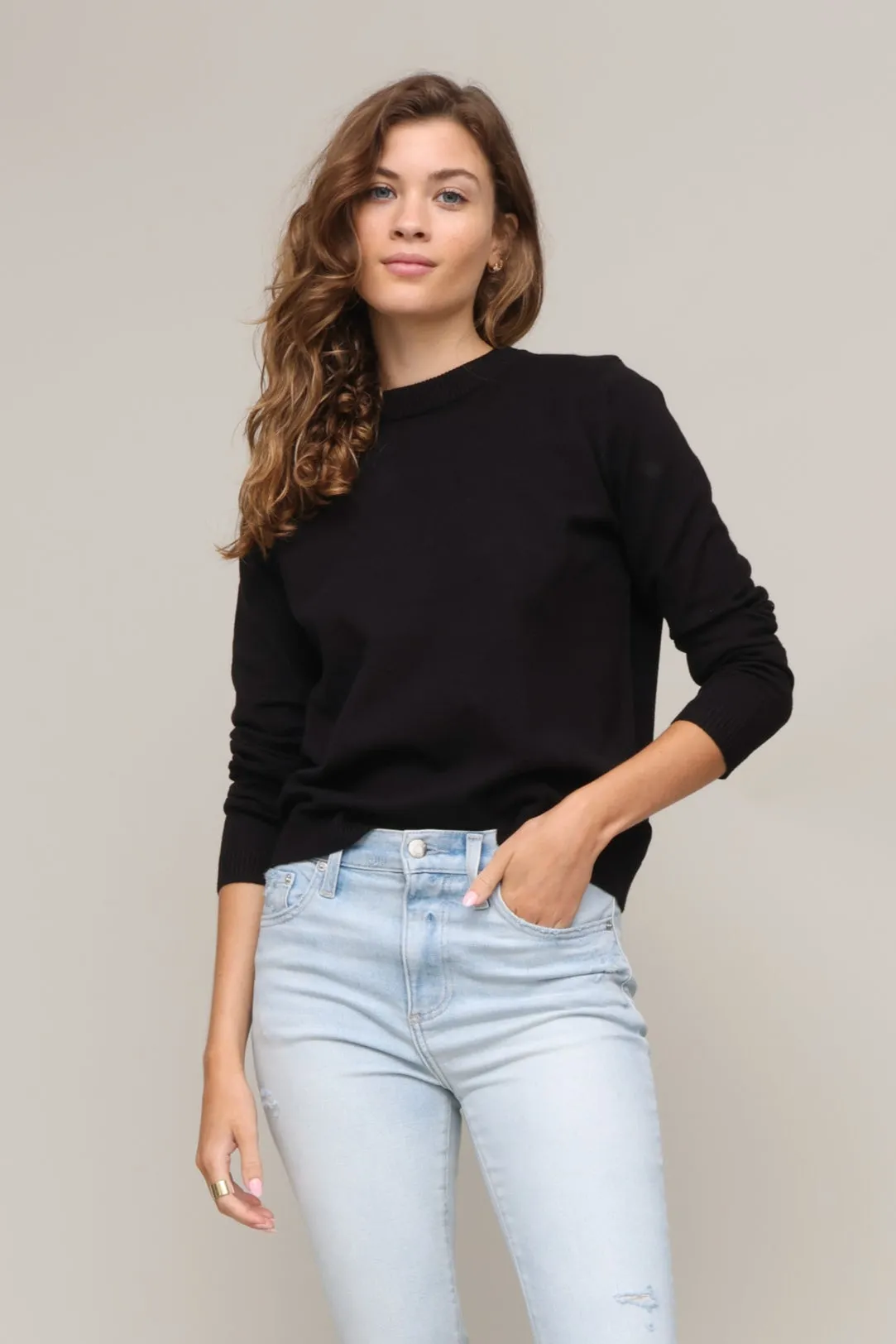 Circular Knit Technology Ribbed Trims Nolita Crew Neck