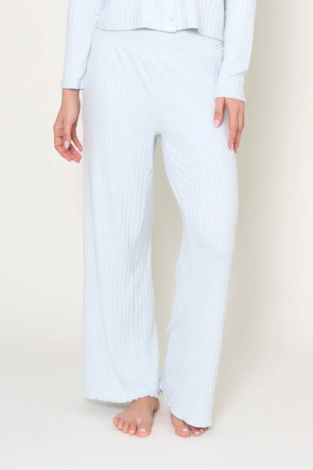 Smooth Interior Lining Dawn Smocked Rib Pant