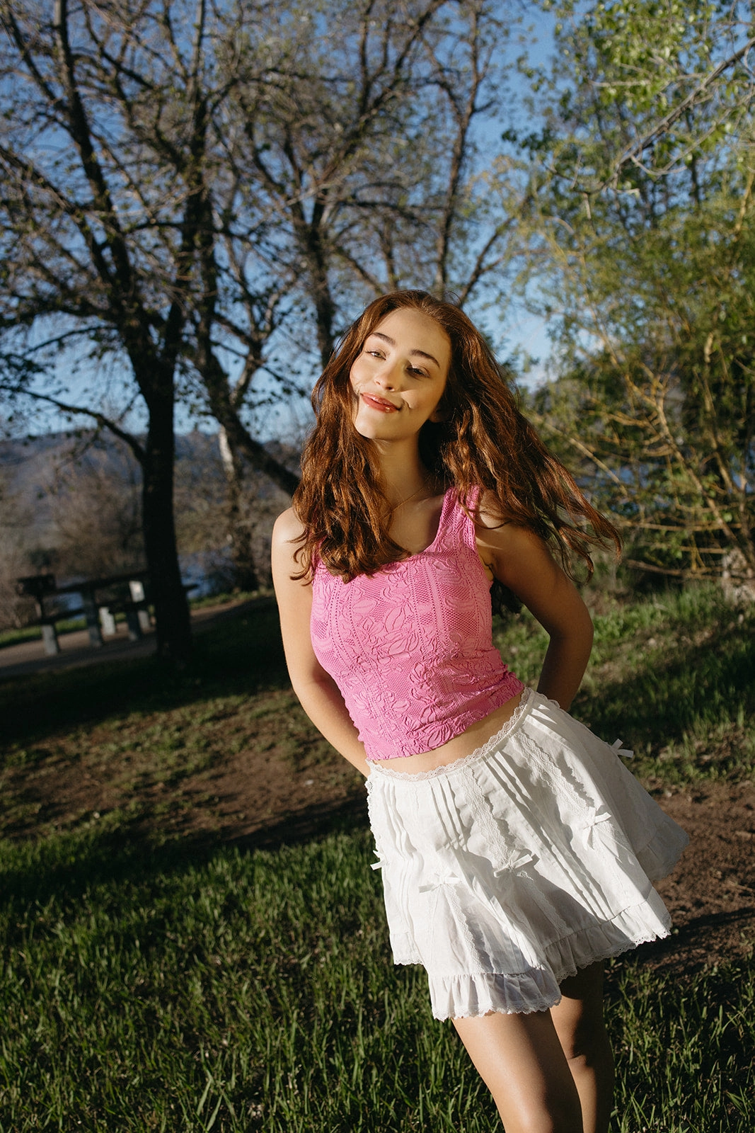 The Poets Meadow Lace Skort Flexible Waistband