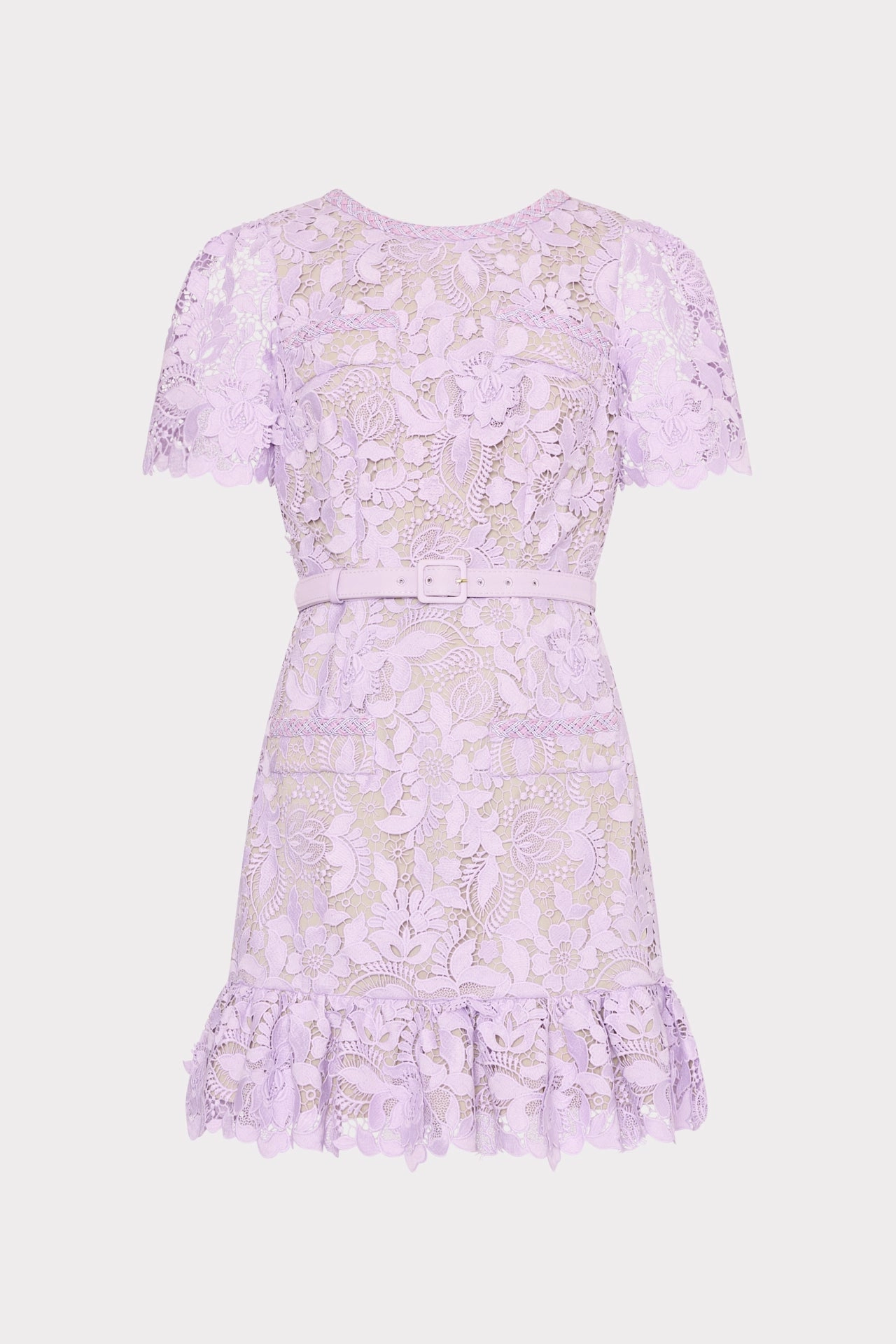 Move Easy Subtle design 3D Garden Lace Mini Dress