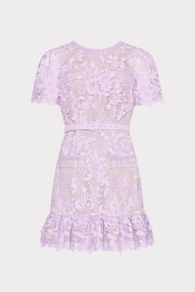 Versatile Touch Flattering Shape Look 3D Garden Lace Mini Dress