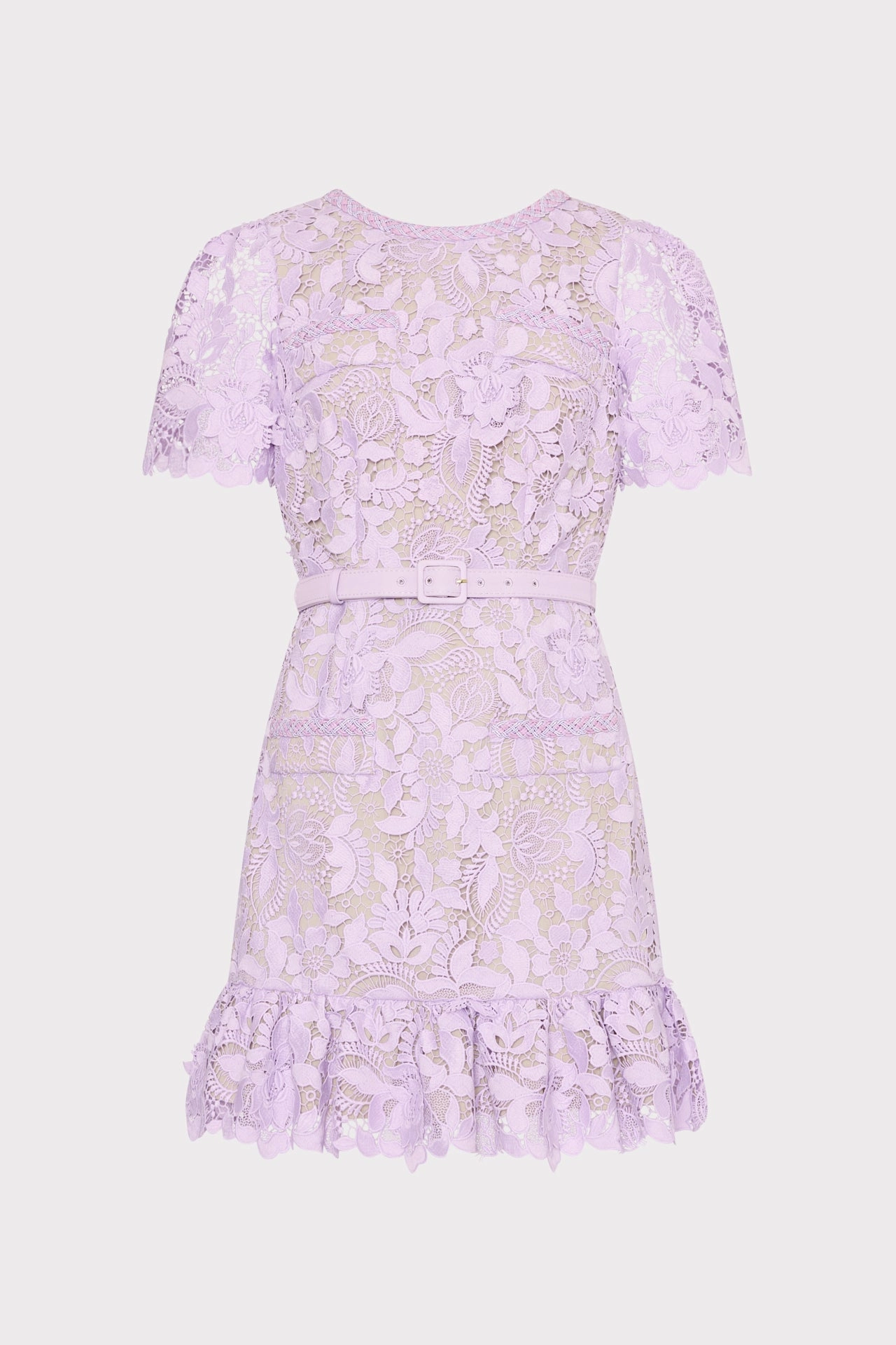 Versatile Touch Flattering Shape Look 3D Garden Lace Mini Dress