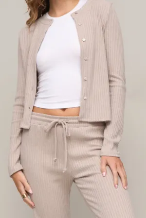 Lazy Day Rib Cardigan Summer Sweater