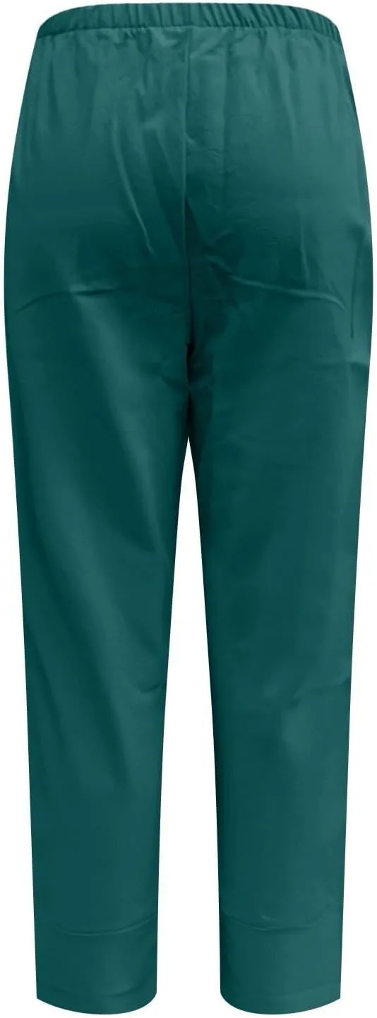LCMTWX Linen Pants for Women Wearing Home Female Women's Capri Pants High Waist Jeans for Women High Waist Exercise Clothes