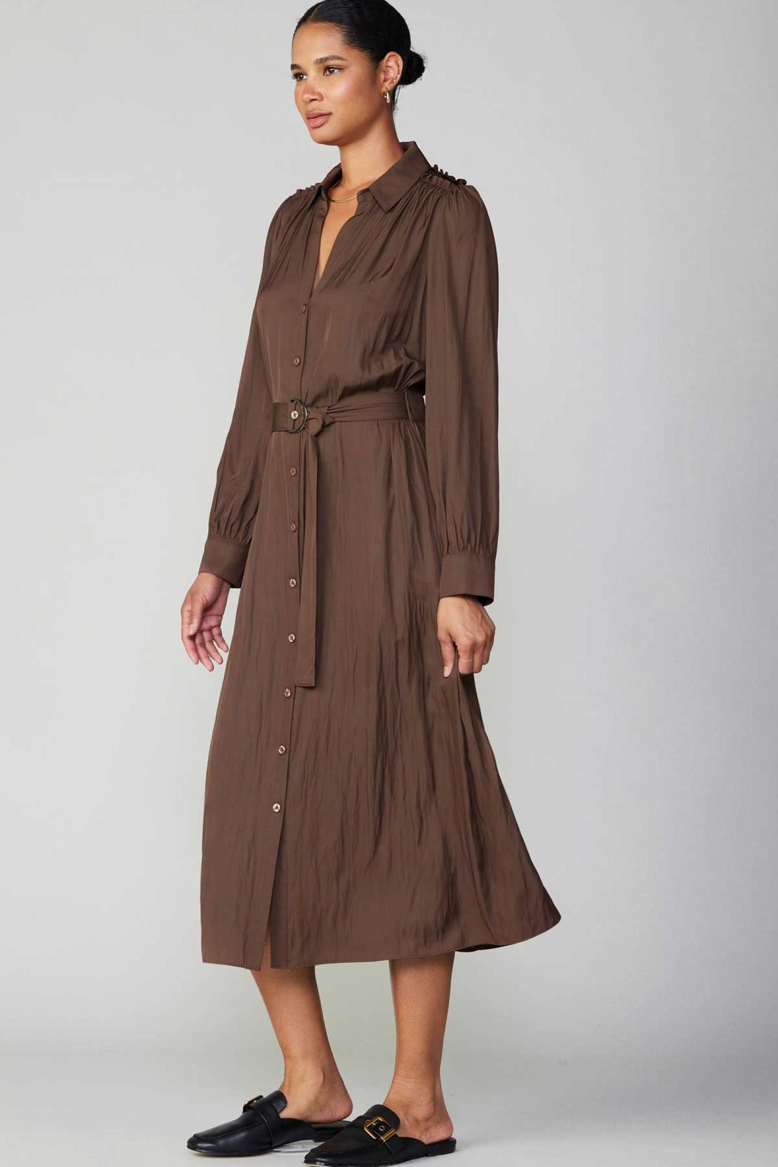 Leah Chocolate Dress Mood Glow Grab Now